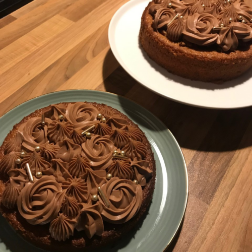 Banankage med ganache